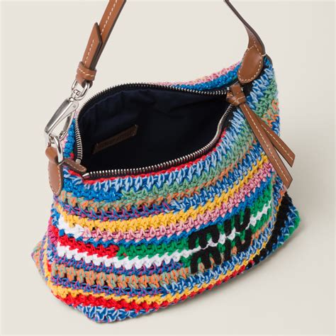 miu miu crochet mini bag|Multicolored Crochet Pouch .